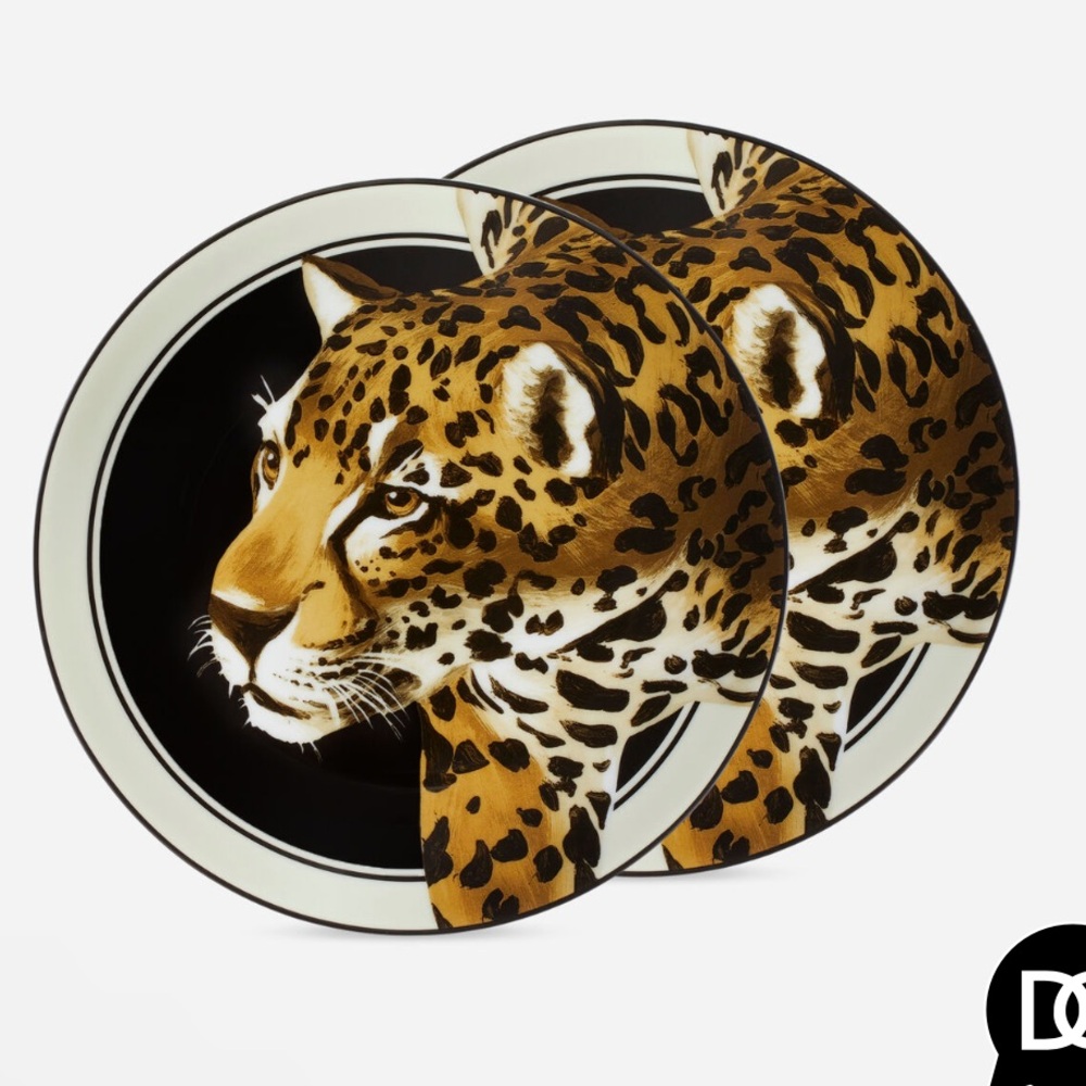 NWT Dolce & Gabbana Set of 2 Porcelain Dessert Plates in box